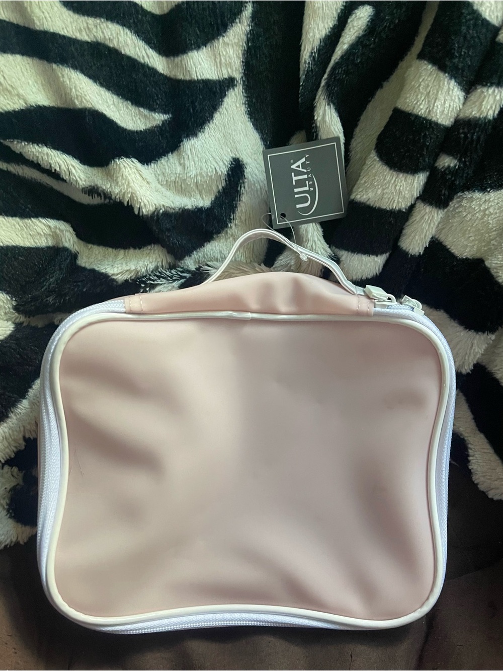 ULTA Beauty Light Baby Pink Travel Makeup Case Organizer Bag NWT
